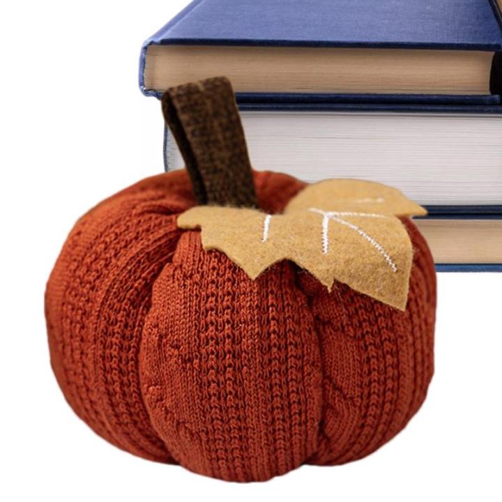 Herbstliche dekorative orangefarbene se, Strickfür Herbstdekoration - Wiederverwendbarer gestrickter - Weiche dekorative Ornamente, gehäkelte se