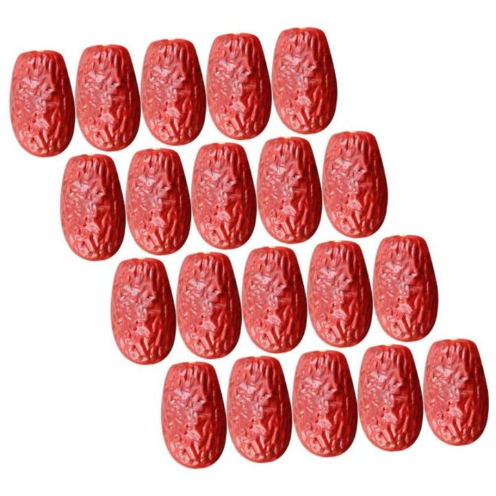2 Sätze Simulierte Jujube Hochzeitsdeko Hochzeits Dekoration Realistisches Rotes Datum Lebensechte Nussdekoration Realistisches Datum Simulation Getrockneter Jujube 30 Stück * 2