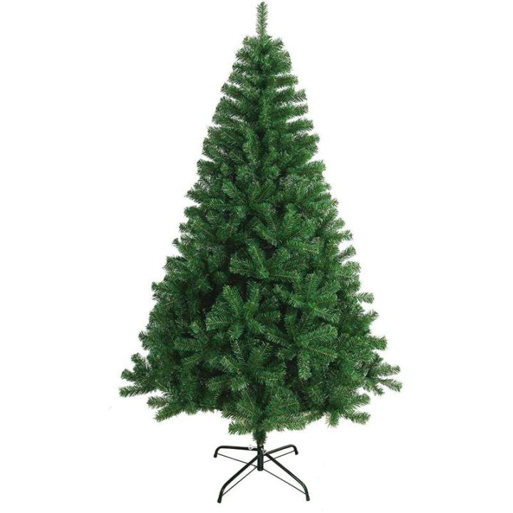 Kunstkerstboom met metalen standaard, spar 150 cm - 240 cm (Donkergroen, 150cm 380Tips)