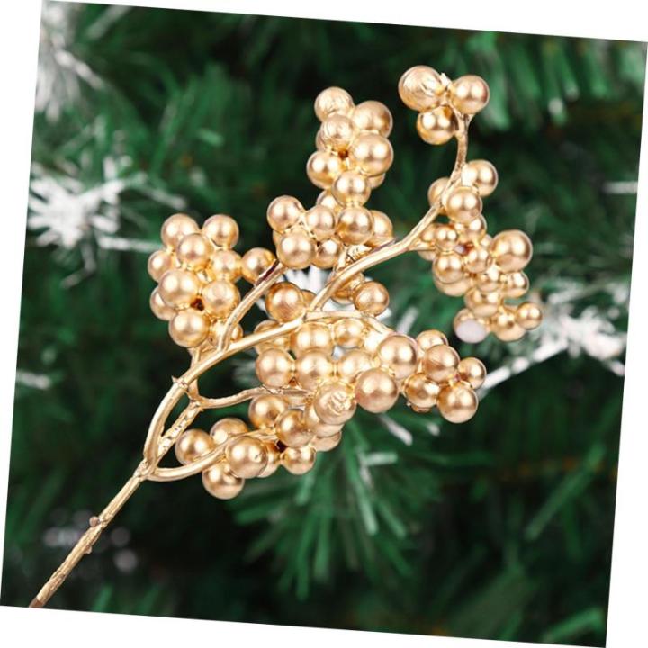 Ceramic Ornaments 12 Stück Arrangement-Dekorationen, künstliche Beeren, weihnachtliche Atmosphäre, Weihnachtsparty-Dekorationen, DIY-Urlaubsdekoration, Weihnachtsgirlande, küns