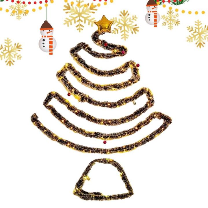 Weihnachtsbaum zum Aufhängen, Weihnachtsbaum zum Aufhängen, Hängender beleuchteter Weihnachtsbaum, Weihnachtsdekoration, Partys, dekoratives Zubehör, platzsparender Baumschmuck