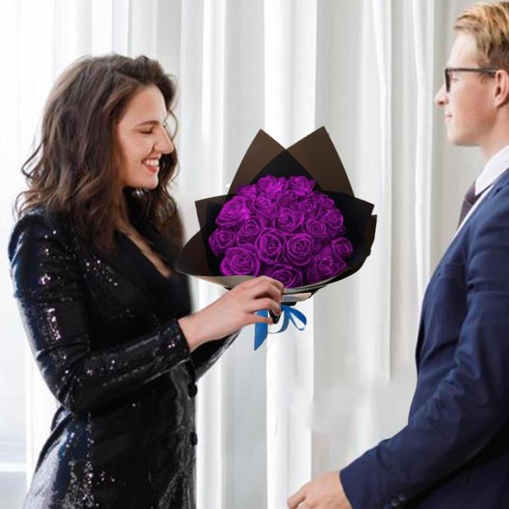 Voor altijd rozenboeket, geconserveerd boeket rozen, Forever Foam romantische bloemen, woondecoratie voor vriendin, verloofde