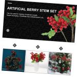 5st Künstliche Beeren Gefälschte Beerenpflücker Artificial Pine Branches Künstliche Zweige Falsches Beerenspray Kranz Beeren Blumendekorationen Blumenarrangement Beeren Plastik