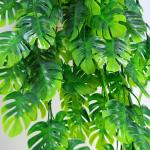 3 kunstmatige Monstera-bladeren, kunstmatige groene plantenbladeren, hangende bladeren voor binnen en buiten, thuis, tuin, poortdecoratie