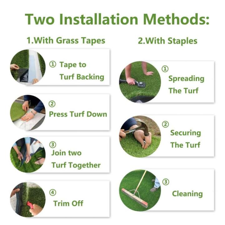 Kunstrasen Läufer Teppich 20 mm Florhöhe Grün Kunstrasen Rasen für Garten Haustiere und Hunde 2 x 4,5 m