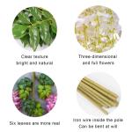 12 stengels nep Wisteria slinger opknoping bloem zijde bloem Wisteria Wijnstok decoratie voor outdoor indoor home keuken tuin huwelijksceremonie hotel party art decor (wit)