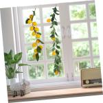 10 STK Simulation Zitronenrattan Gelbe Girlande Künstliche Blumengirlande Sommerdekoration Frühlingsdeko Grüne Girlandenhochzeit Zitronendekoration Für Die Küche Yellow Plasti
