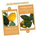 10 STK Simulation Zitronenrattan Künstliche Zitronenrankengirlande Obstdekor Künstliche Fruchtgirlande Blumenverzierungen Künstliche Girlande Szene Kunstpflanze Yellow Plastik