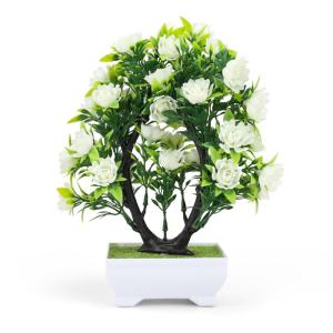 Bonsai Baum Künstlich, Künstlicher Bonsai, Plastikpflanzen Wasserfester Sonnenschutz, Bonsaibaum Echt Geeignet für Garten, Büro, Balkon, Ornamente