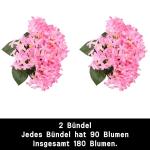 Kunstbloemen als echte kunstbloemen met stelen, grote kunstbloemen voor doe-het-zelf bloemstukken, bruiloftsfeest, thuiskantoor, decoratie, hartstuk, roze, 1103