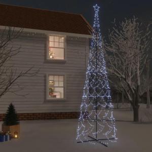 Mobili Weihnachtsbaum mit Kegel, kaltweiß, 3000 LEDs, 230 x 800 cm, Weihnachtsdekoration, Weihnachtsbaum, künstlicher Weihnachtsbaum, dünner Ständer