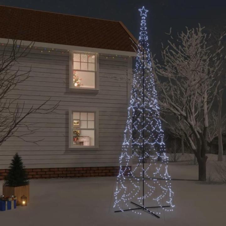 Mobili Weihnachtsbaum mit Kegel, kaltweiß, 3000 LEDs, 230 x 800 cm, Weihnachtsdekoration, Weihnachtsbaum, künstlicher Weihnachtsbaum, dünner Ständer