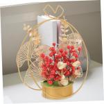 Künstlicher Korb Chinesisches Neujahr Beerenpicks Roter Topf Mittelstücke Rote Beeren Tischdekoration Weihnachtsbaumschmuck Chinesisches Neujahr Rote Beere Gefälschtes