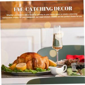 Braten Hühnchenmodell, gefälschte gekochte Truthahnhuhn Künstliche Lebensmittelmodell, Weihnachten gefälschte Lebensmittel Requisiten für Küchenparty Display Dekoration Ornam