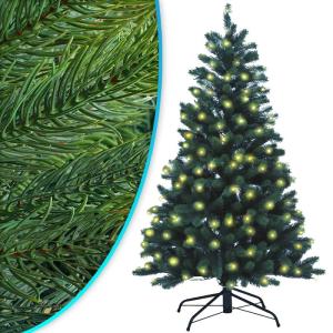 Kerstboom -Xmas Premium 150 cm met LED Fairy Lights - Kunstmatige volledig PE dennenboom van 100% spuitgegoten - bedrieglijk echte kunstboom - B1 moeilijk ontvlambaar