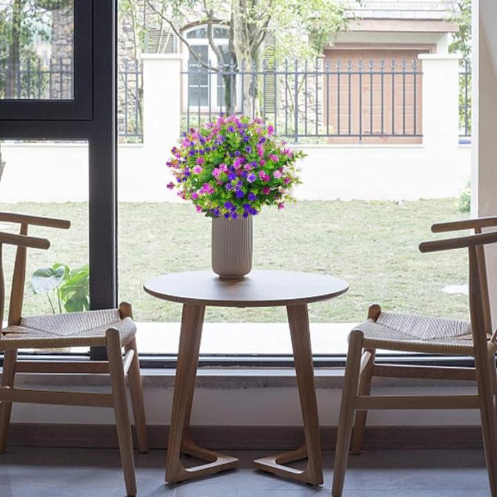 voor buiten, uv-bestendig, kunstplanten, bloemen in grote hoeveelheden voor het ophangen van plantenbakken, buiten, veranda, vaas, thuis, raamdecoratie, 6 bundels