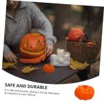 400 STK Kürbis Dekoration Halloween-miniaturen Halloween-tischdekorationen Orangefarbenes Dekor Dekorative Kürbisse Falsches Obst Künstlicher Herbstkürbis Fälschung Zinn Pu-kl