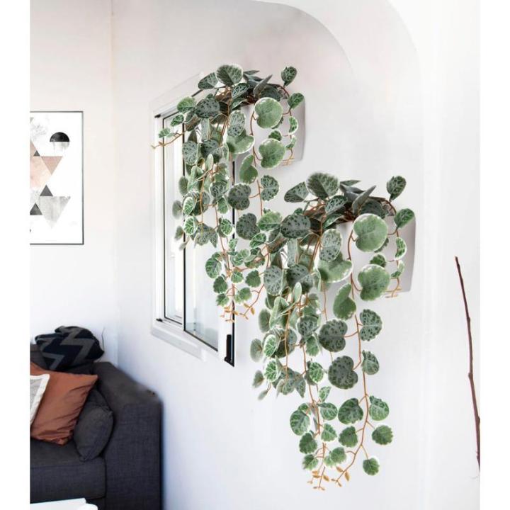 Kunstmatige hangende planten decoratieve nepplanten, hartenkoord planten binnen buiten, faux hangplanten groen voor thuis, muur, woonkamer, slaapkamer, kantoordecoratie