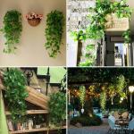 3 stuks kunsthangplanten, hangende , 95 cm, onderhoudsvrije , wijnstok, groene planten, plastic planten voor binnen en buiten, tuin, wanddecoratie