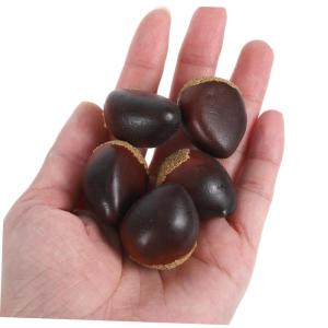 1 Satz Schaumkastanie Kastanien-tischstreuung Künstliche Kastanien Künstliche Küchennahrung Künstliches Kastanienmodell Simulierte Kastanien Faux-nuss-Modelle Coffee 30st