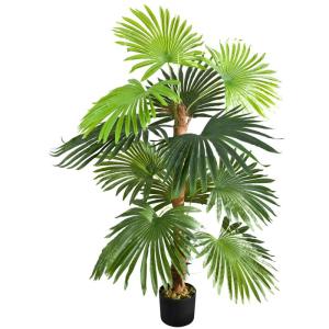 Kunstpalm, grote kunstpalm, kunstplant, kunstpalm, lijkt op echte plastic plant, balkon, palmvaren, decoratie, 120 cm hoog
