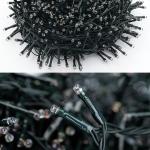 Led-clusterlichtsnoer, werkt op stroom, decoratie voor en buiten, tuin, kerstboom, bruiloft (500 leds, warm wit continu licht)