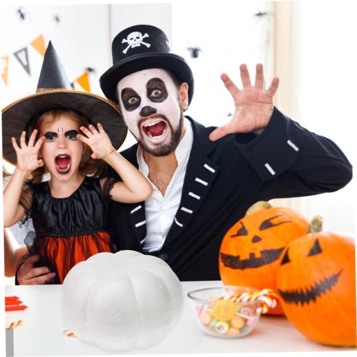 Kürbisform Weißer Bastelkürbis Kleine Kürbisse DIY Weißer Kürbis Halloween-Dekorationen Im Innenbereich Realistische Gefälschte Kürbisse Bastelkürbisse Aus Weißem Schaums