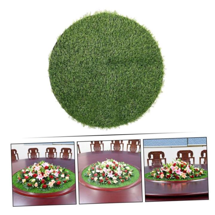 Schachtdeckel Dekoration Rasen Flauschiger runder Teppich Tischset aus Gras kunstgras kunstgräser قرآن Kreisteppich Teppiche Kunstrasenmatte künstliches Grasdekor