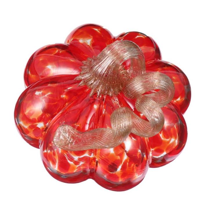 Glazen Decor 2 stuks Glazen Pompoen Ornament Pompoen Herfst Glas Pompoen Mondgeblazen Glazen Pompoen Miniatuur Decoratie Eettafel Decoratie Bureau Decoratie Pompoen Decor