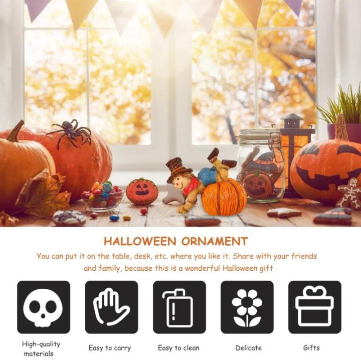 3 STK Kürbis-Vogelscheuche Vogelscheuche-kürbis-Ornamente Halloween-partygeschenke Künstliche Halloween-kürbisse Scarecrow-figurenspielzeug Kürbishandwerk Belohnung Herbst Har