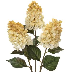 3 stuks voor de herfst nephortensia zijden bloemen 27,5 inch hoge kunstmatige hortensia, antieke witte kunstbloem zijden hortensia lange steel voor bloemschikking herfstdecoraties