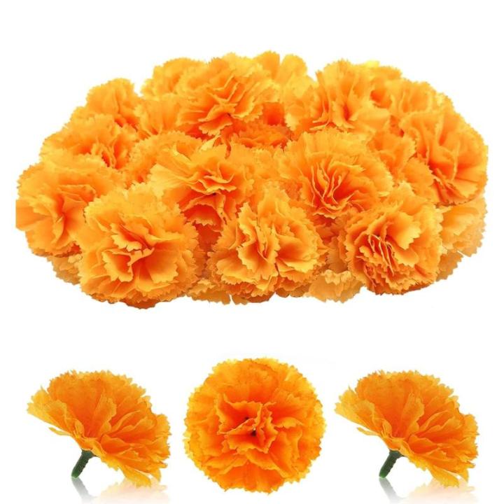 Kunstbloemen, 30 stuks, kunstbloemen, zijdemateriaal, langdurige schoonheid en onderhoudsvriendelijk, goed voor feestdecoratie, thuis, bruiloftsdecoratie (oranje)