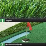 Golf Putting Green, Golfspiel-Grünmatte Mit Realistischem Rasen, Golf-Übungshilferolle Mit Ball Und Flaggen Für Drinnen Draußen Im Garten(1.5x3.5m)