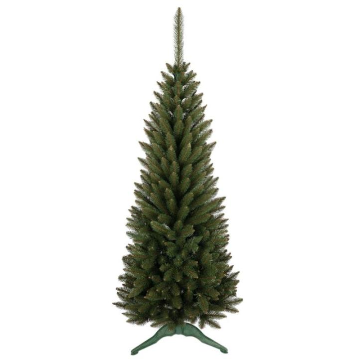 Kunstkerstboom, klassiek sparrenhout, slank pvc, 120 cm