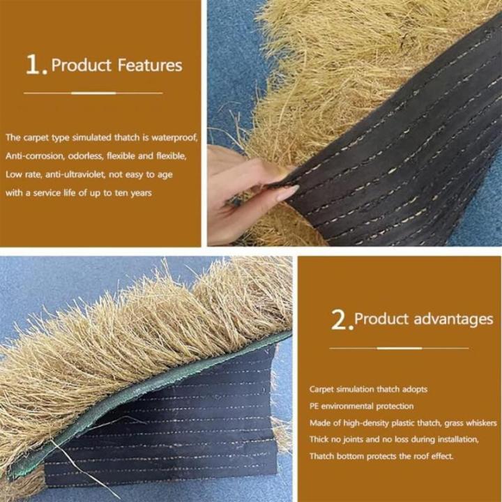 Große Synthetische Strohabdeckung, Strohdach Aus Synthetischem Material, DIY-Dach Aus Stroh Für Den Garten, Synthetisches Strohdach, Tiki-Bar-Dach, Stroh-Tiki-Bar-Dekorationen(Ye