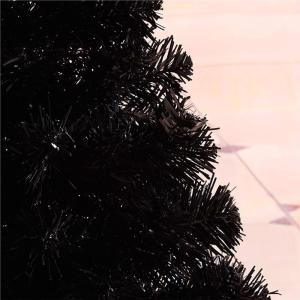 Leichter Tisch-Weihnachtsbaum mit Ständer for kleine Weihnachtsdekoration, PVC-Tannenbaum, Kleiner Weihnachtsbaum, mehrfarbiger künstlicher Weihnachtsbaum(Black,90cm/3ft)
