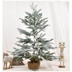 Weihnachtsbaum Weihnachtsbaum Künstliche Weihnachtsbäume Vordekorierter künstlicher Weihnachtsbaum im Topf Mit massivem Weihnachtsbaum Modisch，Green-80cm