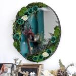 Kunstbloemkoppen, 50 stuks, kunstbloemen, rozen, voor bruiloft, feest, decoratie, doe-het-zelf (diameter 4 cm, groen)