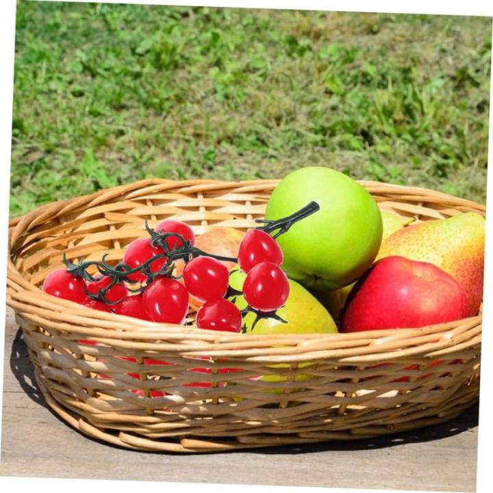 12 STK Simulierte Kirschtomaten Simulation Obstdekoration Mini-Cherry-Tomaten falsches Obst Künstliche Tomaten Dekorative Tomaten Zuhause gefälschte Fruchtstütze Hausbedarf PVC 