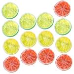 60 STK Nachahmung Einer Zitronenscheibe Getränk Künstliche Früchte Sommer Realistische Zitrone Früchte Fotorequisite Getrocknete Gepresste Früchte Grapefruitscheibenmodell PVC