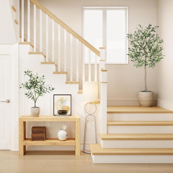 Olijfboom, kunstplant, 120 cm, grote kunstolijfboom, kunstboom, ziet eruit als echt voor woonkamer, slaapkamer, kantoor, decoratie