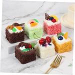 Fake Kuchen künstliche Kuchen 6 Stücke Simulation Kuchen Modell Kuchen Dekor Kühlschrank Magnet Shop Zubehör Dekorative Realistisches Essen
