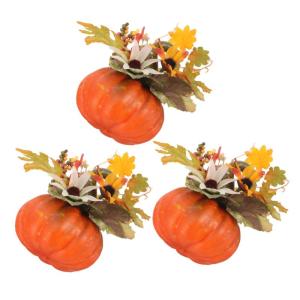 12 STK Herbstverzierung Herbstdeko Halloween Dekoration Party Decoration wohnraumdeko draussen Kürbis Dekorationen Girlande Kunstpflanzen drinnen Kürbis-Dekor dekorative Requisit
