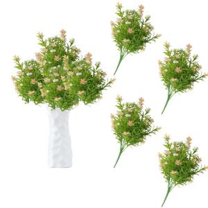0812 Kunstbloemen, kunstbloemen als echt lente, decoratieve bloemen, kunstbloemen, roze, kunsttakken voor bloemstuk, woondecoratie, 140 stuks