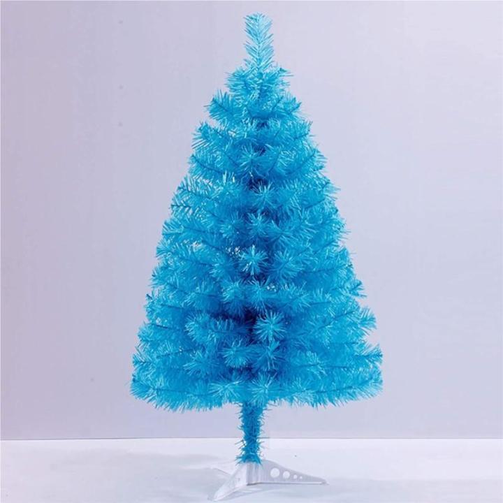 Leichter Tisch-Weihnachtsbaum mit Ständer for kleine Weihnachtsdekoration, PVC-Tannenbaum, Kleiner Weihnachtsbaum, mehrfarbiger künstlicher Weihnachtsbaum(Blue,60cm/2ft)