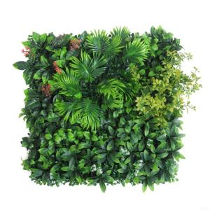 Künstliche Hecke Pflanze Wand Heimdekoration Simulierter Rasen Simulierte Pflanze Wandpflanze Blumen Wanddekoration 50 x 50 cm(2)