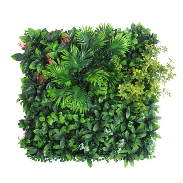 Künstliche Hecke Pflanze Wand Heimdekoration Simulierter Rasen Simulierte Pflanze Wandpflanze Blumen Wanddekoration 50 x 50 cm(2)