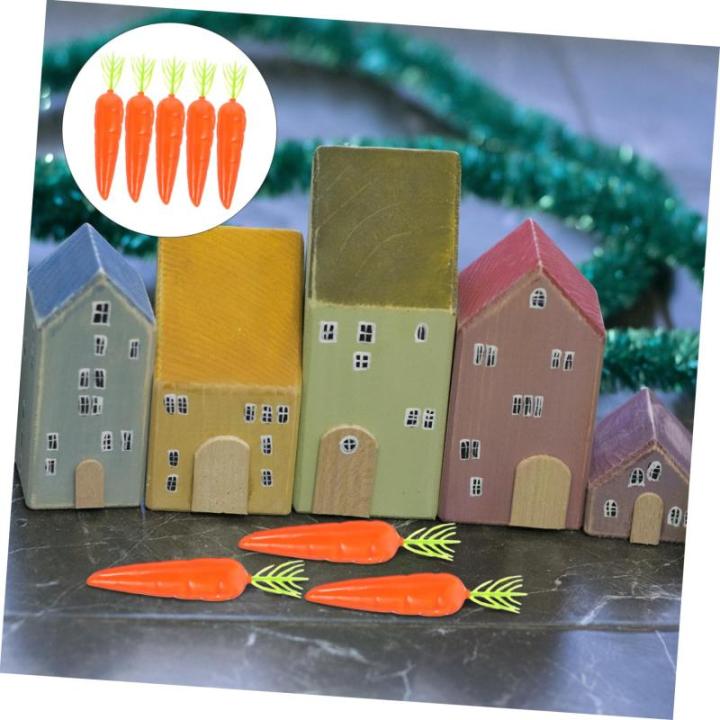 2 Sätze Karotte Gefälschte Gemüserequisiten Miniatur-tierfiguren Künstliches Pflanzendekor Mini-gemüse Mini-plüschtiere Minifiguren Möhren Schaumstoff Styropor 25 Stück * 2