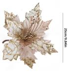 3 Pcs Silber Ornamente Für Weihnachtsbaum, Weihnachten Weihnachtsstern Künstliche Blumen Dekorationen, für Weiß Silber Weihnachtsbaum Wreaths Floral Geschenk Winter Hochzeit Ur