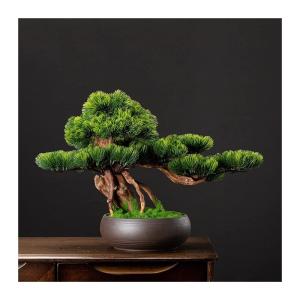 Künstlicher Bonsai-Baum Künstliche Pflanzen, Kiefern-Bonsai, Innendekoration, gefälschter Bonsai mit Keramiktopf, Feng Shui, Glück, Glück, Bonsai-Baum, künstliche Wohnzimmer-
